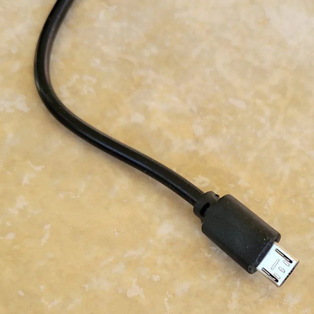 Short USB to Micro USB Cable, 1 Foot, Black